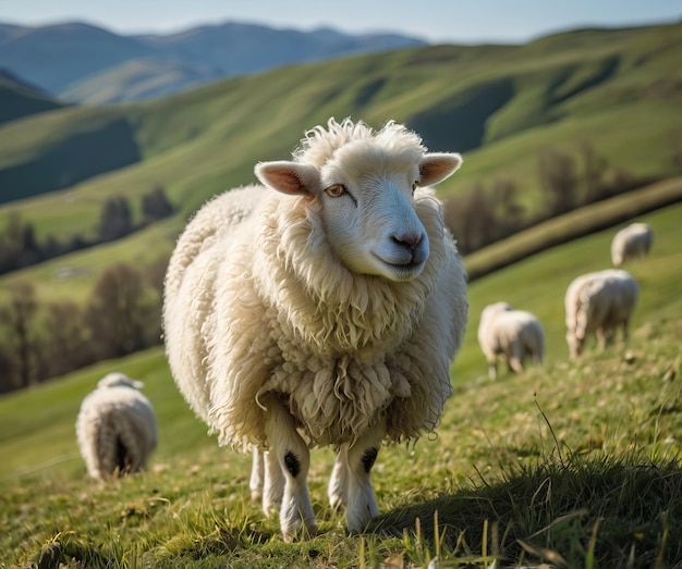 sheep on a meadow