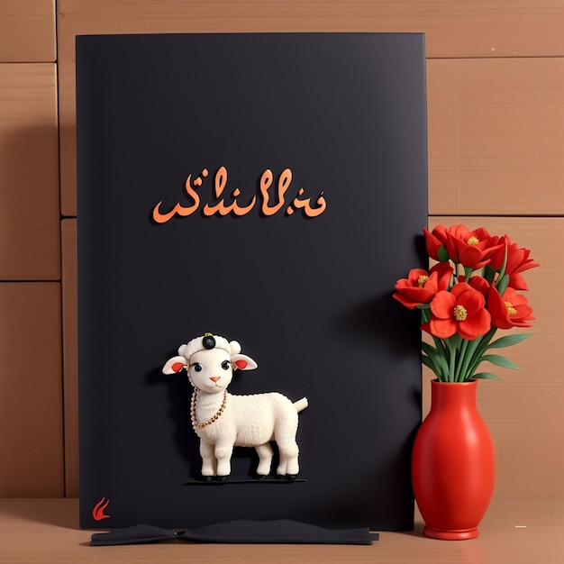 sheep wishing Eid ul Adha Happy Bakra Id holy festival of Islam Muslim Leonardo Ai