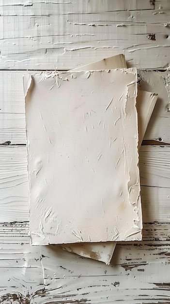 sheet of paper 8x10 inches on a white rustic farmhouse table soft lighting