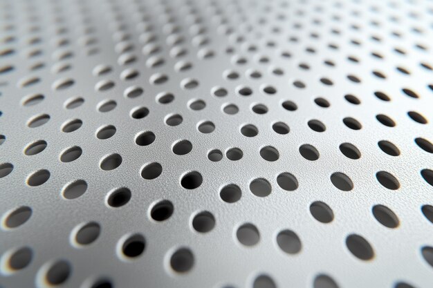 Photo sheet of perforated material with tiny holes