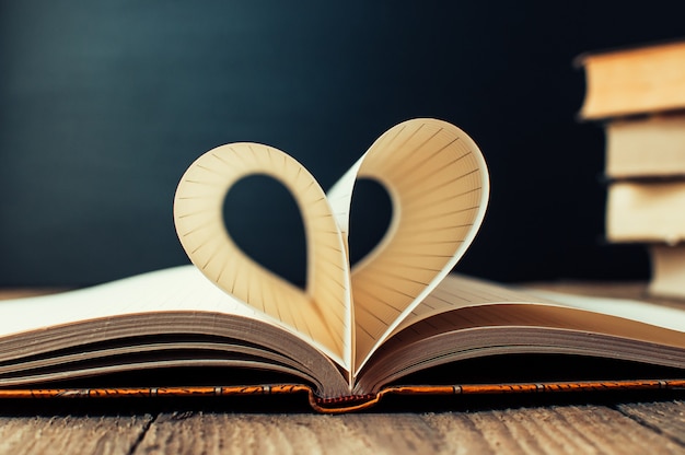 Sheets of a notebook in a cage wrapped in the shape of a heart.