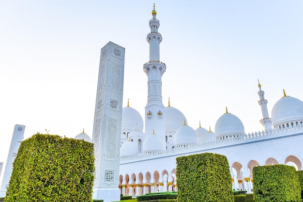 Sheikh Zayed Grand Mosque in Abu Dhabi United Arab Emirates