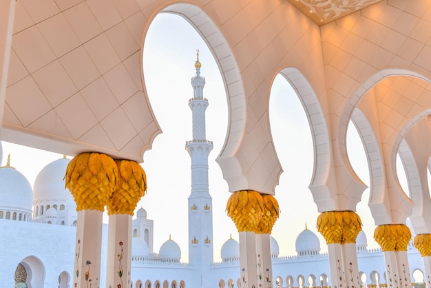 Sheikh Zayed Grand Mosque in Abu Dhabi United Arab Emirates