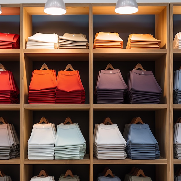 a shelf of colorful shirts with a sign that says quot do not enter quot