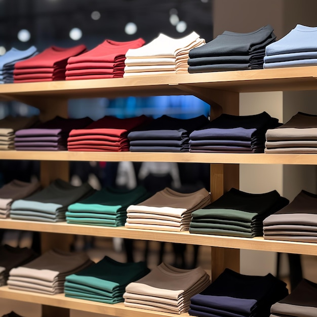 a shelf of shirts with one that says quot shirts quot