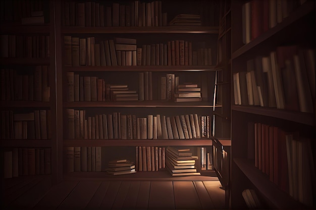 Shelf with books