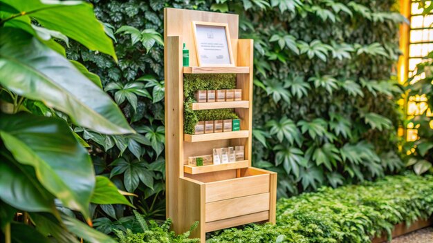 a shelf with products on it and a sign that says quot natural spa quot