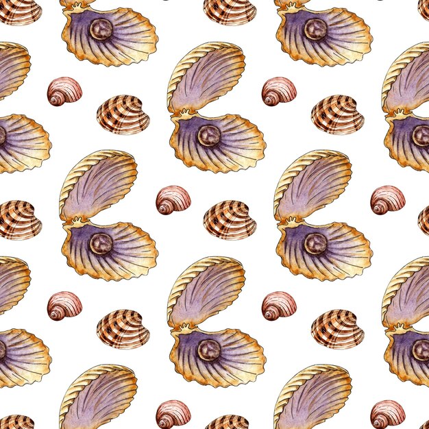 Shell with pearl pattern