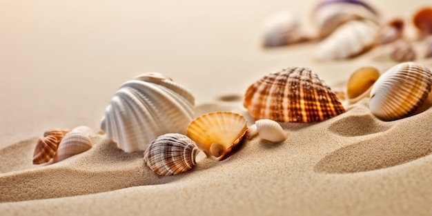 Shells on the beach wallpaper