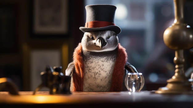 A Sherlock penguin the detective generative ai