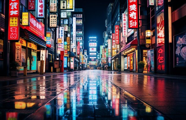 Shibuya district at night Tokyo is the capital and largest city of Japan