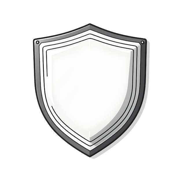 Photo shield icon realistic illustration of shield vector icon for web design