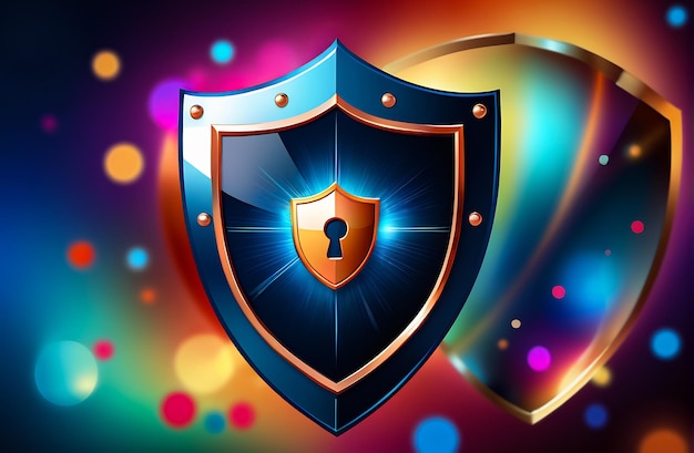 shield and padlock internet security