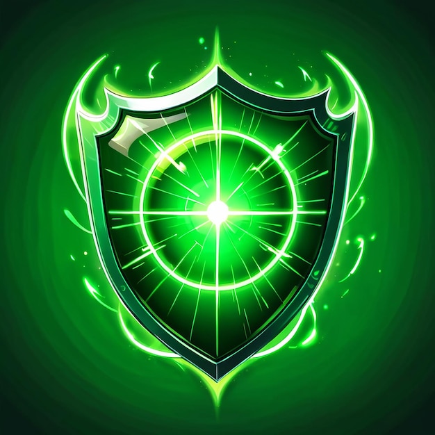 Photo a shield with a green background that says  light