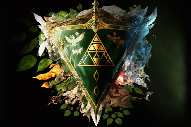 A shield with the name zelda on it