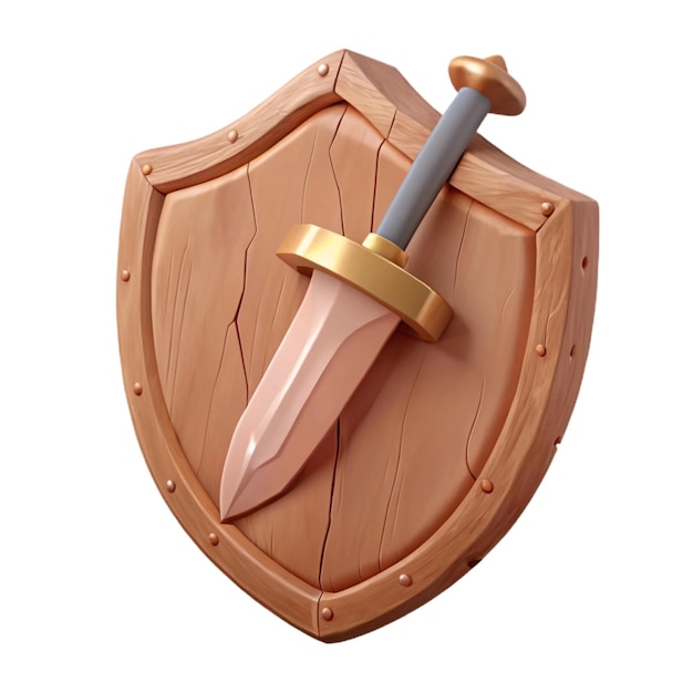 a shield with a sword on it that says quot sword quot