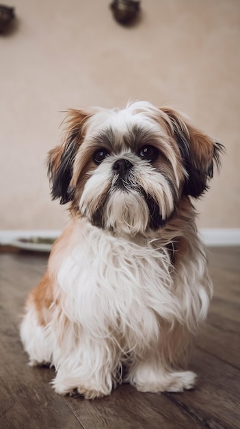 Shih tzu in studio