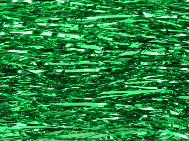 Shimmer shiny green tinsel background