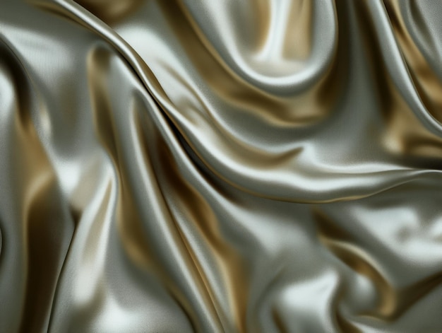 Photo shimmering silk fabric folds highly detailed texture