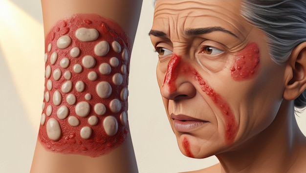 Shingles Skin Conditions Expert Illustrations for Medical and Health Projects Freepik