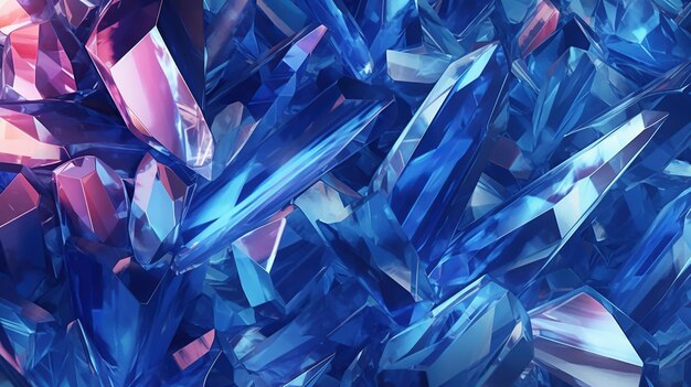 Shining crystal abstract background Generative AI