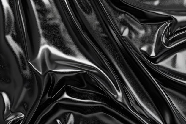 Photo shiny black plastic texture