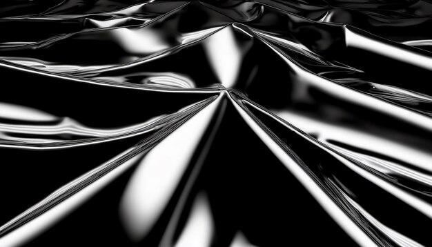 A shiny black surface with a shiny silver surface