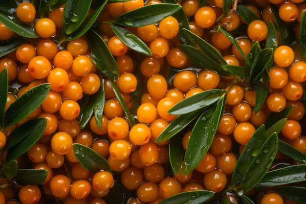 Shiny buckthorn food Small season Generate Ai