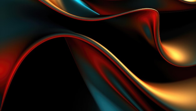 A shiny and fluid colorful wavy background