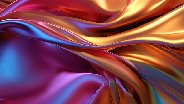 A shiny and fluid colorful wavy background