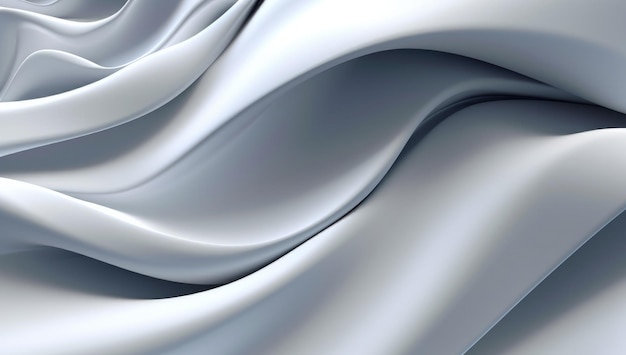 A shiny and fluid white wavy background