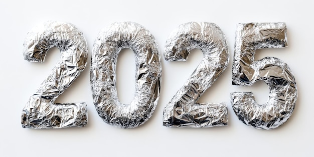 Photo shiny foil numbers 2025 a new years celebration