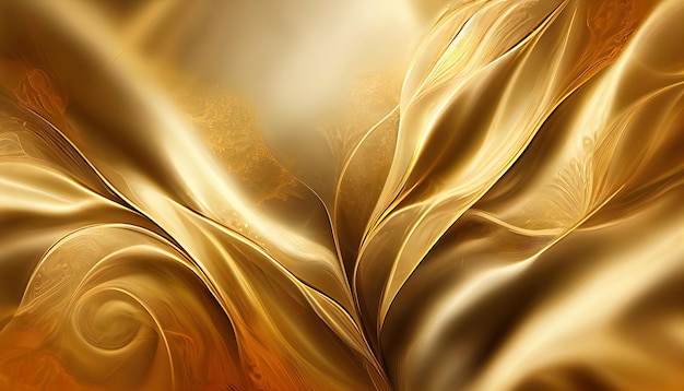 Shiny gold background with patterns Luxury Golden wall