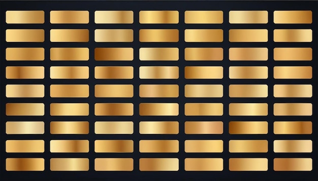 Shiny Gold Bar Gradient with Smooth Finish on Dark Background