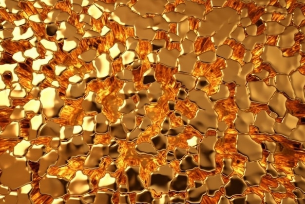 Shiny gold wall background texture generative ai