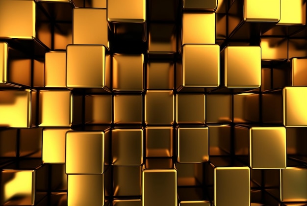 Shiny gold wall background texture generative ai