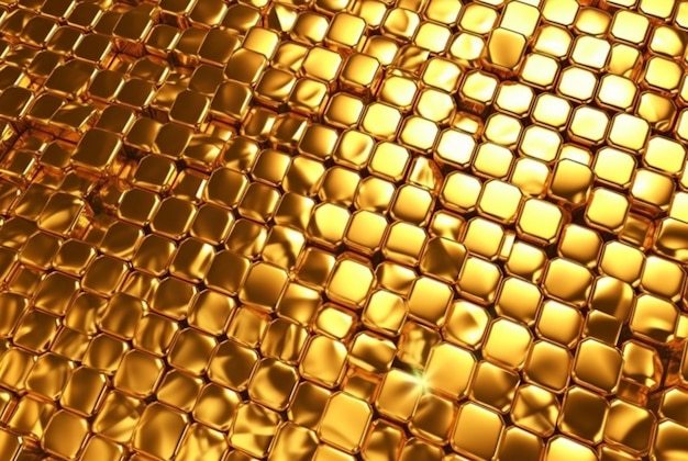 Shiny gold wall background texture generative ai