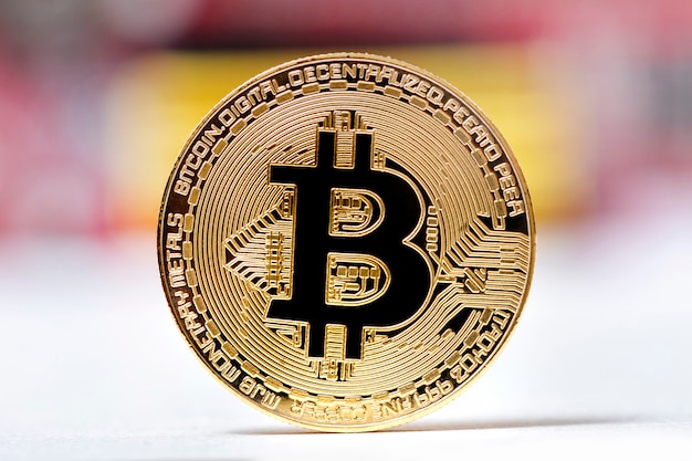 Shiny golden bitcoin