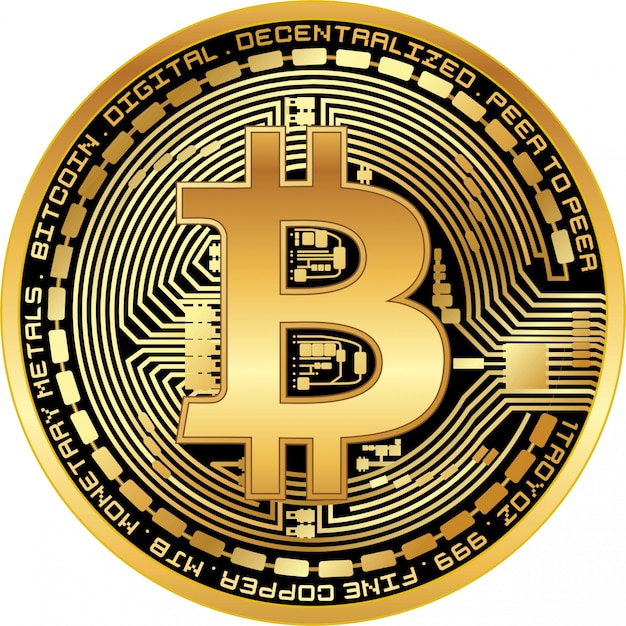 Shiny golden bitcoin