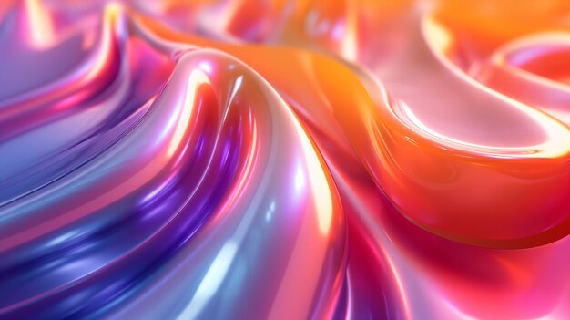 Photo shiny gradient wave design with vibrant colorful twist modern abstract background generative ai