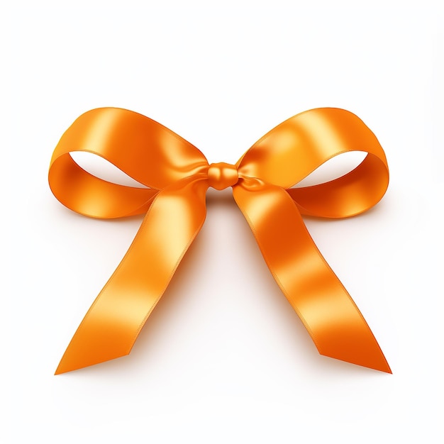 Shiny orange satin ribbon