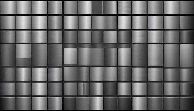 Photo shiny silver bar grid with gradient effect minimalist metallic texture