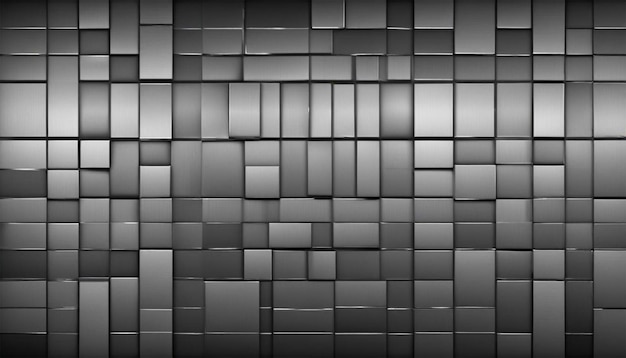 Photo shiny silver bar grid with gradient effect minimalist metallic texture