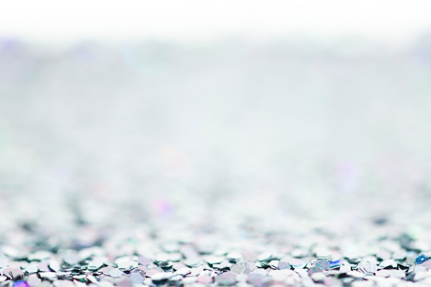 Shiny silver glitter textured background