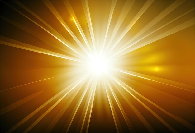 Shiny sun ray background illustration AI generative