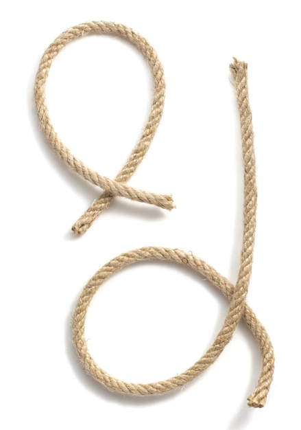 Ship rope isolated on white background