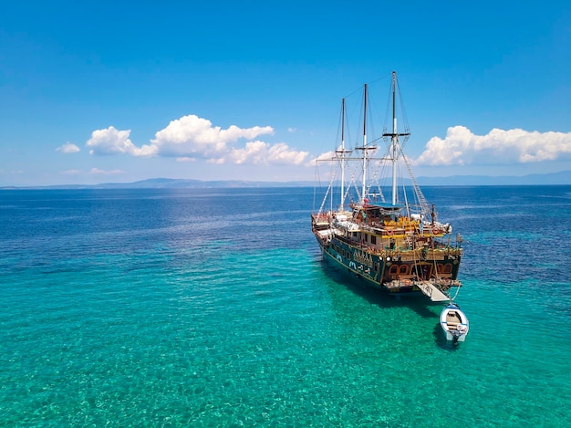 A ship sailing in aegean