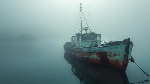 a ship that is sitting in the water