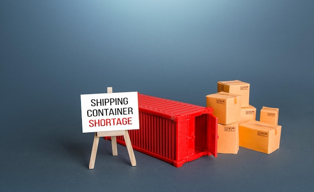 Shipping container shortage Lack of global transport system capacity High prices for transportation of goods Consequences of economic slowdown Logistic crisis World trade imbalance