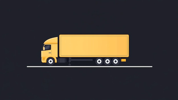 shipping truck icon on a road black background ar 169 v 61 Job ID 9a5ff7abe08748d78260d9a1980aa8b2